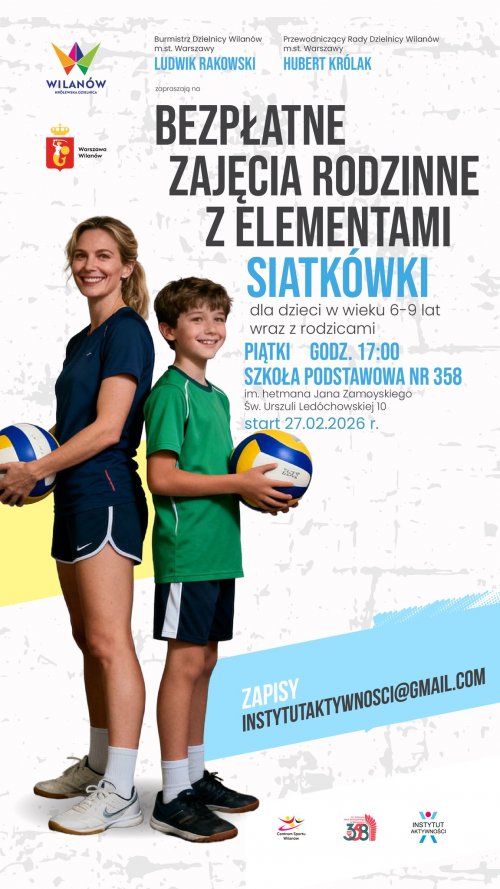 Rodzinna siatkówka w Wilanowie