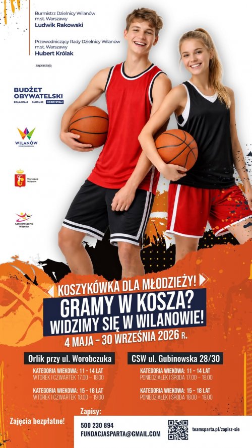 Gramy w kosza? Widzimy się w Wilanowie!