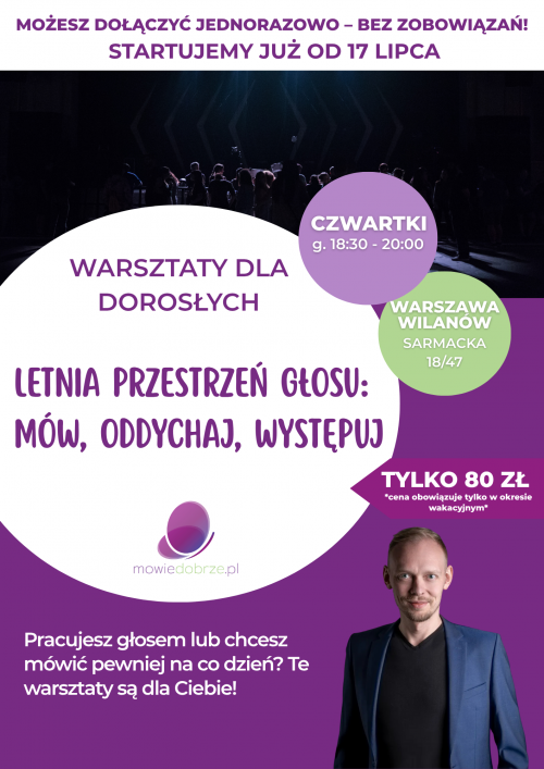 Letnia Przestrzeń Głosu: Mów, Oddychaj, Występuj