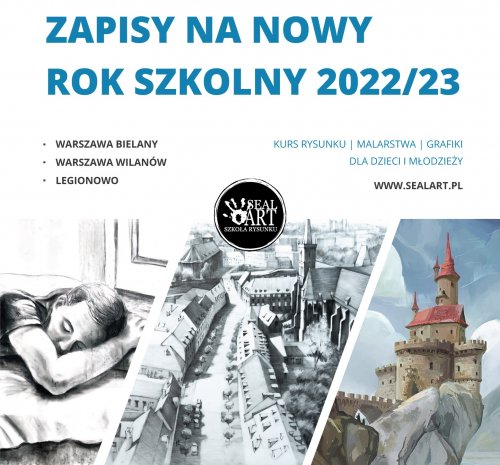 Kursy rysunku, malarstwa lub grafiki dla dzieci i młodzieży w Sealart