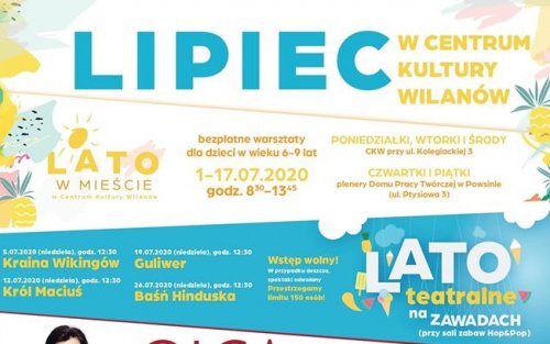Lipiec w Centrum Kultury Wilanów!