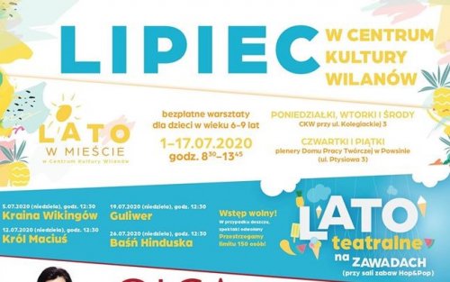 Lipiec w Centrum Kultury Wilanów!