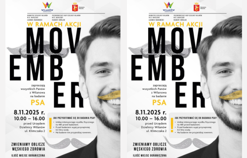 Movember w Wilanowie - bezpłatne badanie poziomu PSA