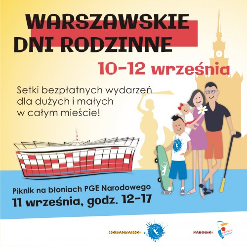 Ruszają zapisy na Warszawskie Dni Rodzinne, czyli weekend bezpłatnych wydarzeń dla rodzin w całej Warszawie