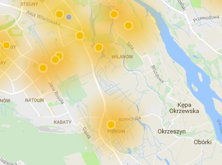 Smog Wilanów - czujniki jakości powietrza