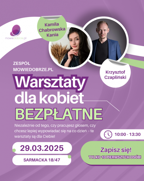 Bezpłatne warsztaty dla kobiet - mowiedobrze.pl 