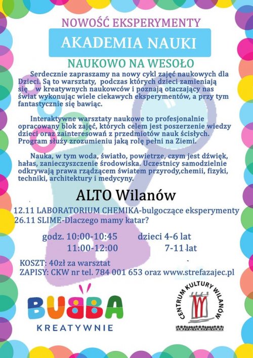 Akademia Nauki - eksperymenty dla dzieci