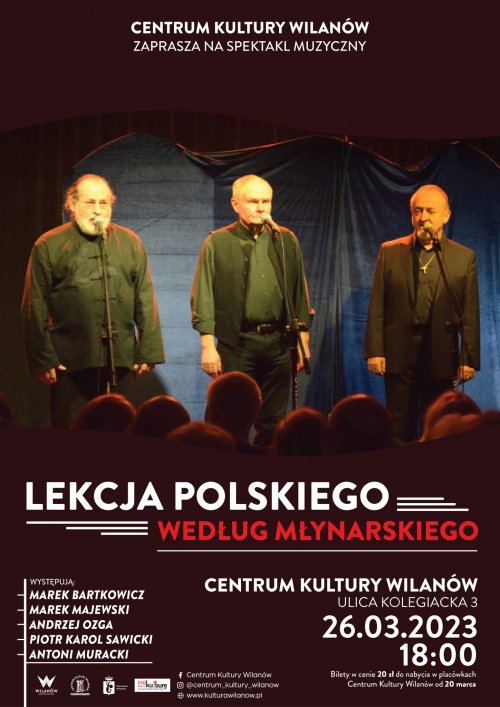 Lekcja polskiego według Młynarskiego - koncert