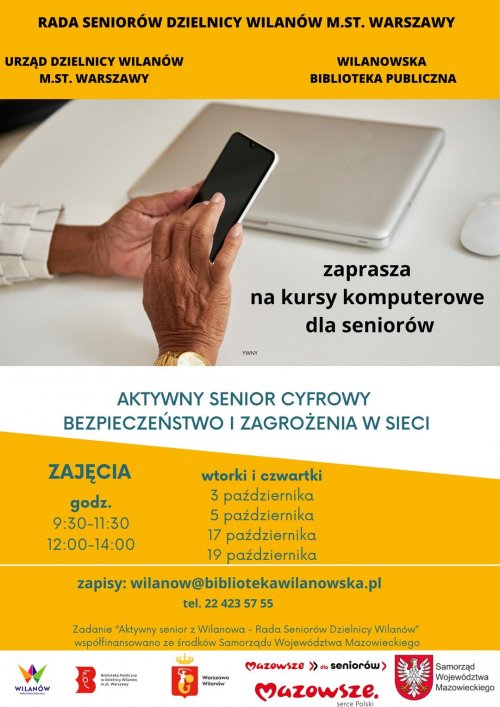 Aktywny Senior Cyfrowy - bezpłatne Kursy Komputerowe dla Seniorów 