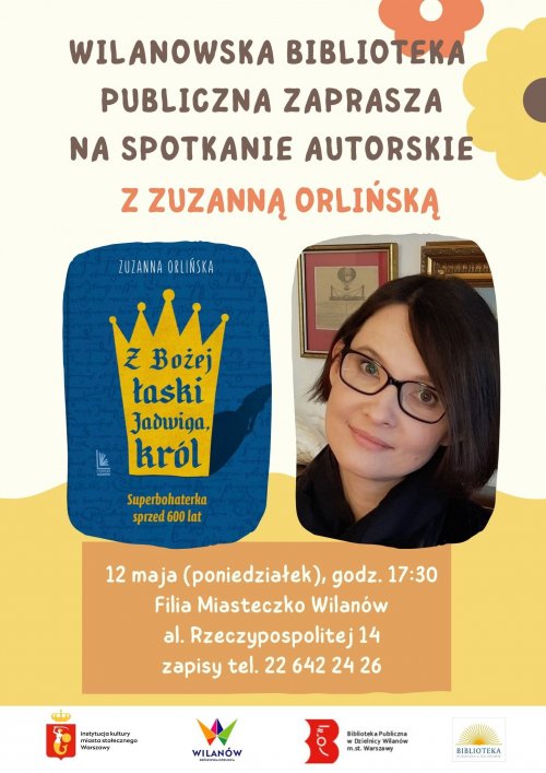 Spotkanie autorskie dla dzieci z Zuzanną Orlińską