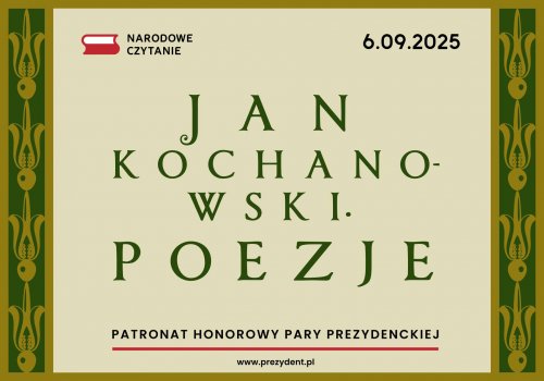 Narodowe Czytanie 2025 - Jan Kochanowski