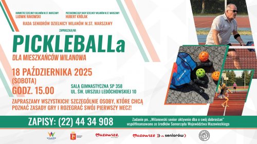 Nauka gry w Pickleballa dla mieszkańców Wilanowa