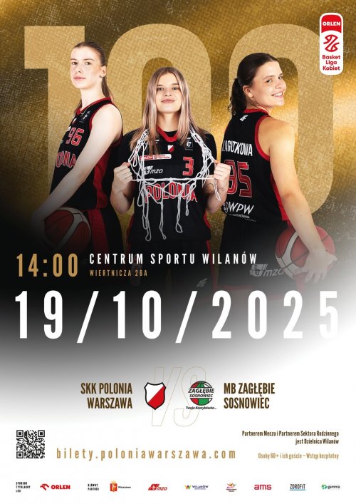 Mecz ekstraklasy koszykówki kobiet w Centrum Sportu Wilanów