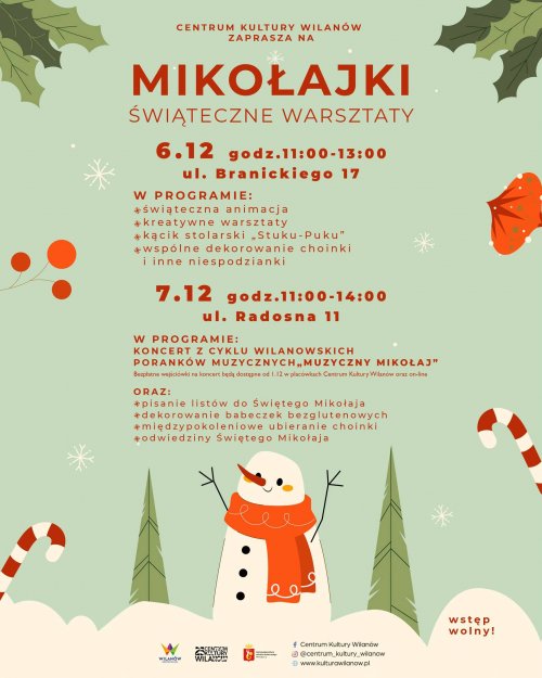 Mikołajki - świąteczne warsztaty na Radosnej