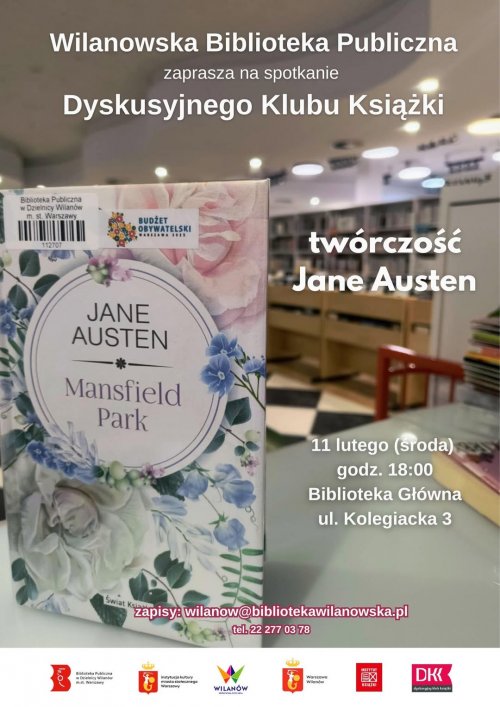 „Duma, uprzedzenie i dyskusja” – spotkanie DKK o Jane Austen