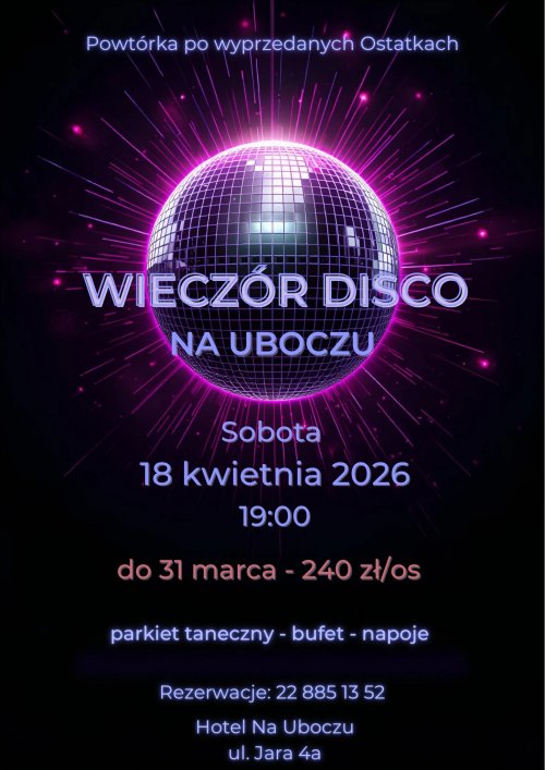Wieczór disco na Uboczu!