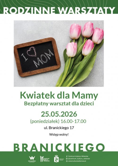 Kwiatek dla mamy - bezpłatne warsztaty dla dzieci