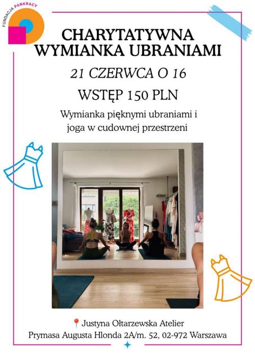 Charytatywna Wymianka Ubraniami & Joga dla Fundacji Pankracy 