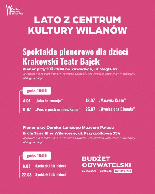 Spektakle plenerowe dla dzieci na placu Vogla - 