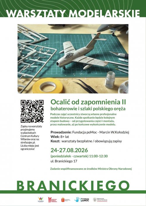 Bezpłatne warsztaty modelarskie „Ocalić od zapomnienia II. Bohaterowie i szlaki polskiego oręża”