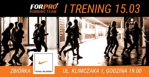 Pierwszy trening Forpro Running Team #BiegamzForpro