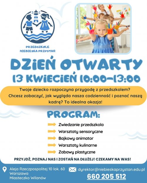 Dzień Otwarty w Przedszkolu Niebieska Przystań