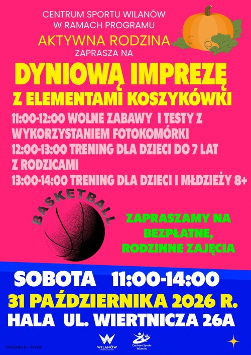 Aktywna rodzina zaprasza na “Dyniową imprezę z elementami koszykówki”
