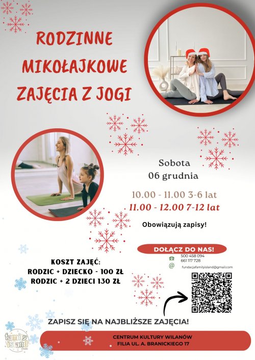 Rodzinne Mikołajkowe zajęcia z jogi