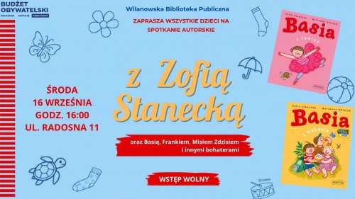 Spotkanie autorskie dla dzieci z Zofią Stanecką