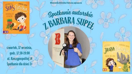 Spotkanie autorskie dla dzieci z Barbara Supeł 