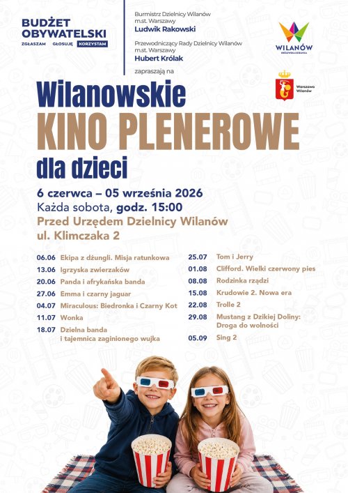 Wilanowskie Kino Plenerowe dla dzieci