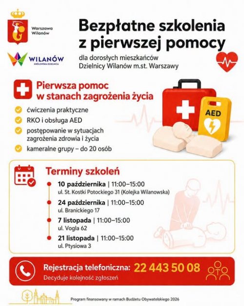 Bezpłatne szkolenie z pierwszej pomocy