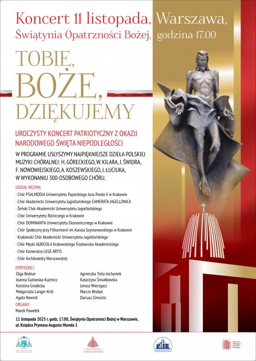 Koncert „Tobie, Boże, dziękujemy” w Świątyni Opatrzności Bożej