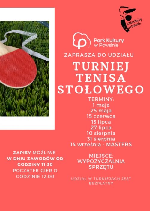Cykl turniejów w tenisie stołowym w Parku Kultury w Powsinie