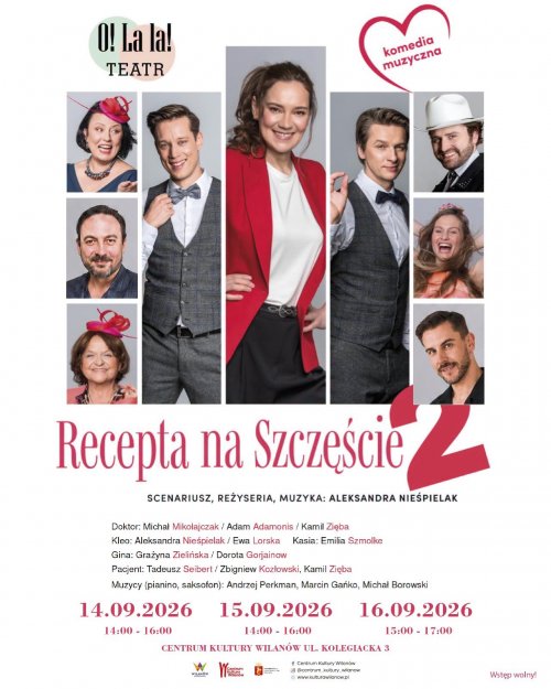 „Recepta na szczęście 2” – spektakl dla dorosłych i seniorów