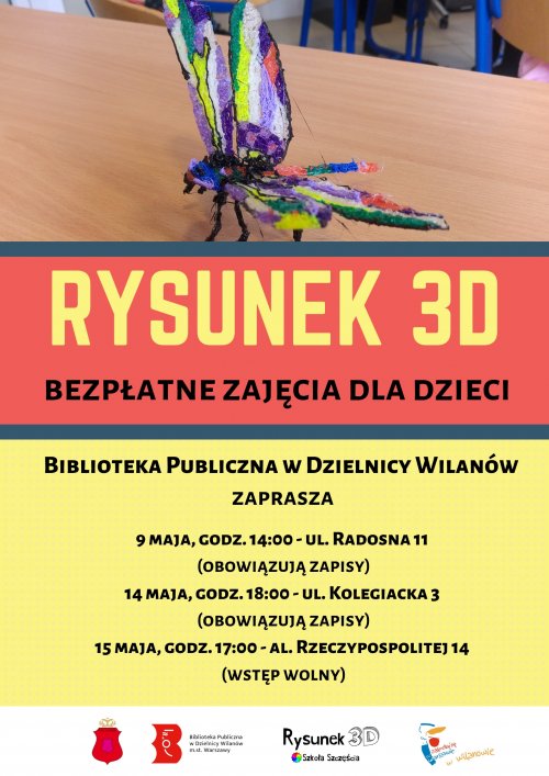 Warsztaty rysunku 3D w Bibliotece Wilanowskiej