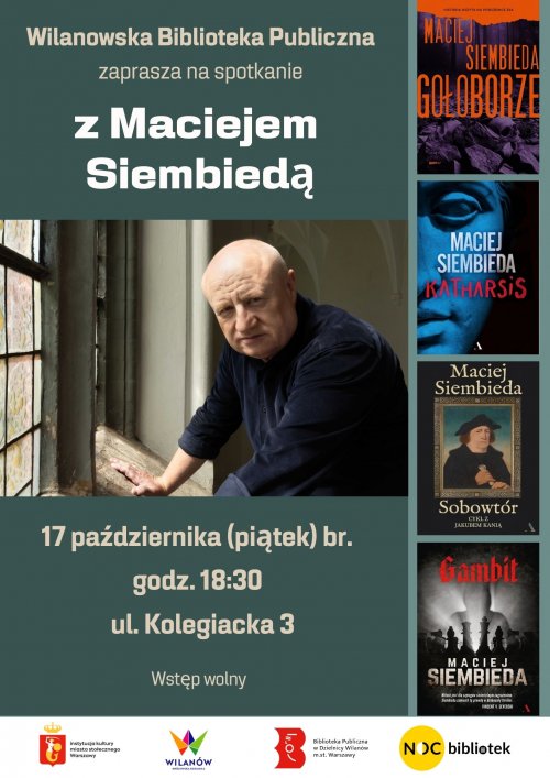 Noc Bibliotek - Spotkanie autorskie z Maciejem Siembiedą