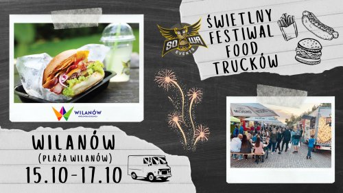 Świetlny festiwal food trucków! x Plaża Wilanów