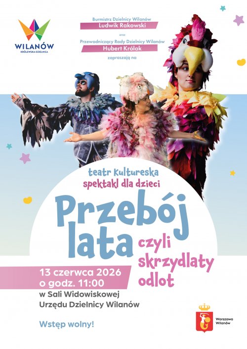 Przebój lata czyli skrzydlaty odlot - teatr Kultureska - spektakl dla dzieci