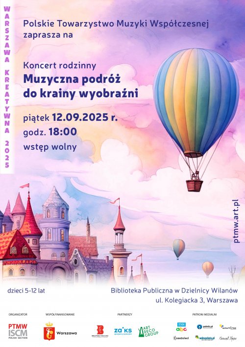 MUZYCZNA PODRÓŻ DO KRAINY WYOBRAŹNI - koncert rodzinny