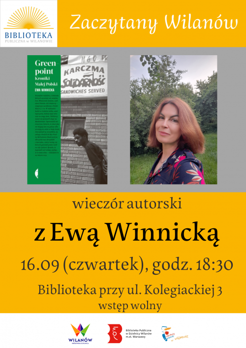 Zaczytany Wilanów - spotkanie z Ewą Winnicką