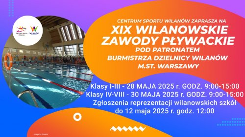 XIX Wilanowskie Zawody Pływackie pod Patronatem Burmistrza Dzielnica Wilanów